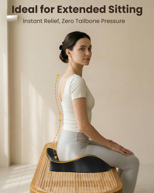 Memory Foam Seat Cushion – Tailbone & Sciatica Relief