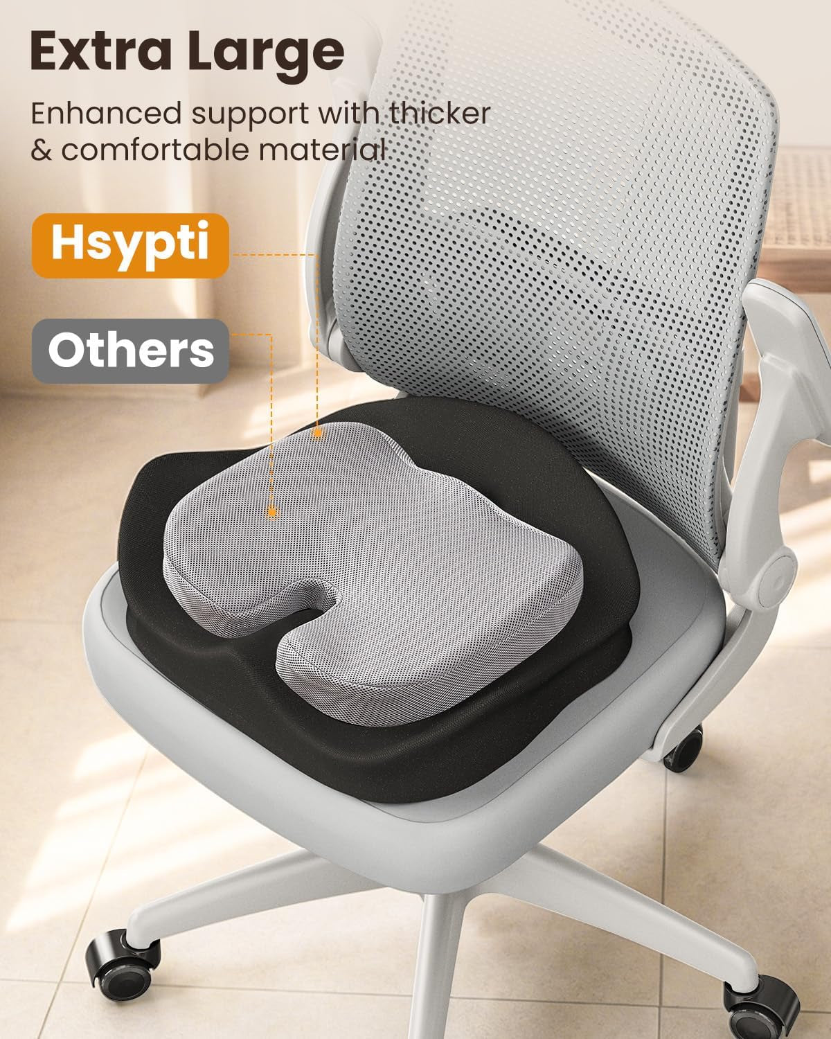 Memory Foam Seat Cushion – Tailbone & Sciatica Relief