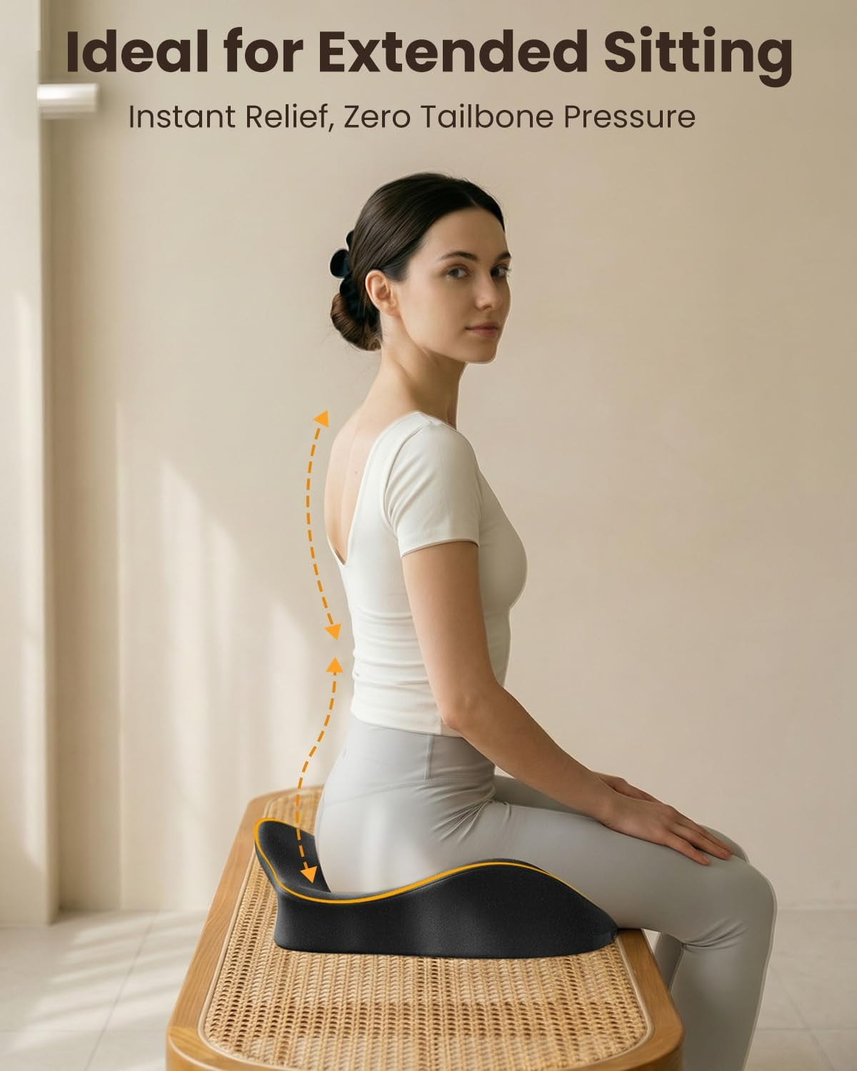 Memory Foam Seat Cushion – Tailbone & Sciatica Relief