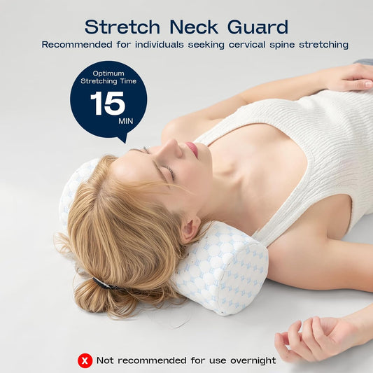 Cooling Memory Foam Neck Roll — Cervical Support Pillow for Pain Relief & Better Sleep (Cool‑Blue)