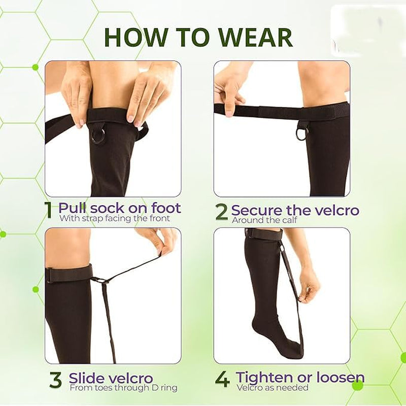 Plantar Fasciitis Night Foot Strap — Adjustable Stretch Sock for Heel & Arch Pain Relief